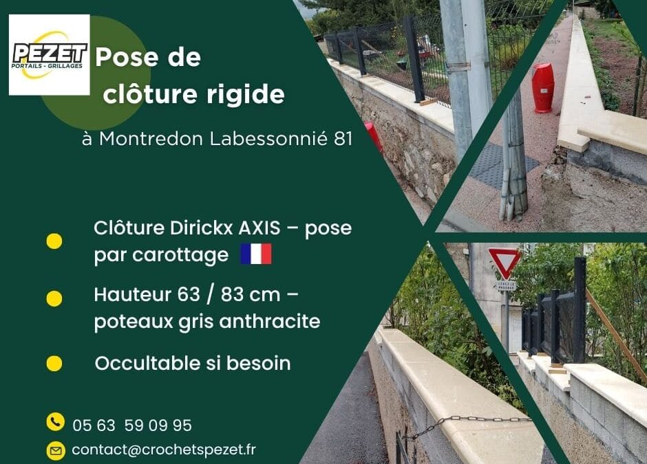 Pose de clôture rigide à Montredon-Labessonnié