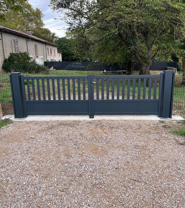 Pose complète portail aluminium à Saint Germain des près (81) portail KSM