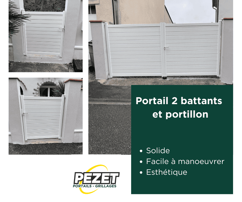 Portail battant aluminium KSM à Aussillon