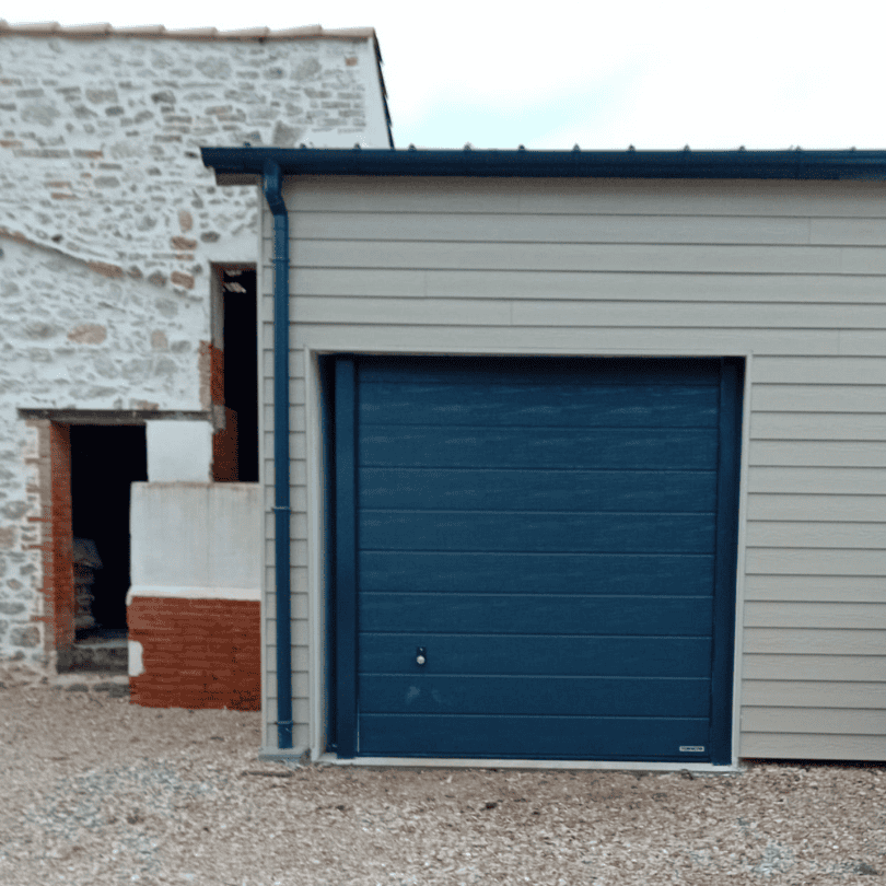 Porte de garage sectionnelle manuelle Tubauto porte de garage sectionnelle manuelle grise