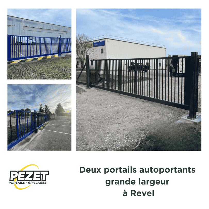 portails autoportant de grandes largeurs Allix de la marque Dirickx posé par crochets-pezet.com
