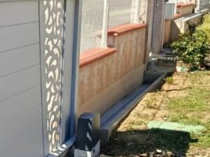 muret pour glissière de portail coulissant